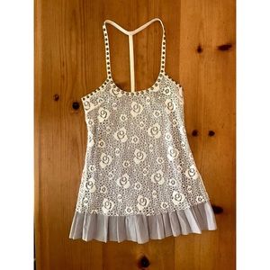 Free People Lace Studded Mini Dress